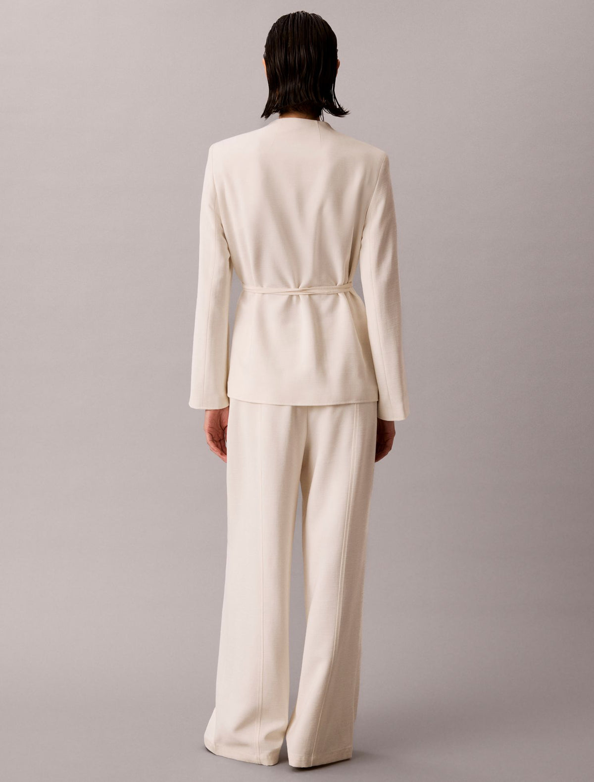 Textured Straight Pants - Calvin Klein Women