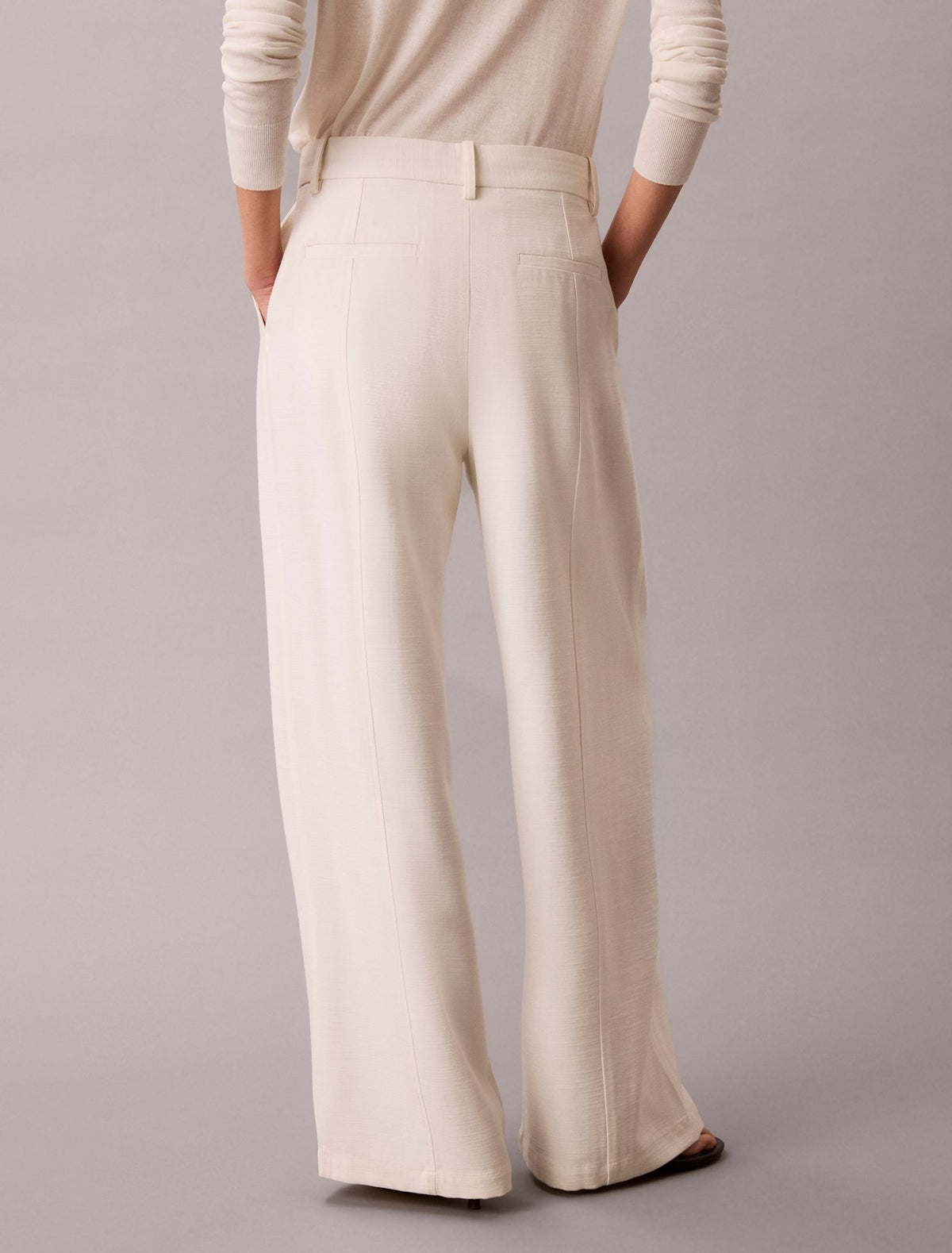 Textured Straight Pants - Calvin Klein Women