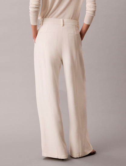 Textured Straight Pants - Calvin Klein Women
