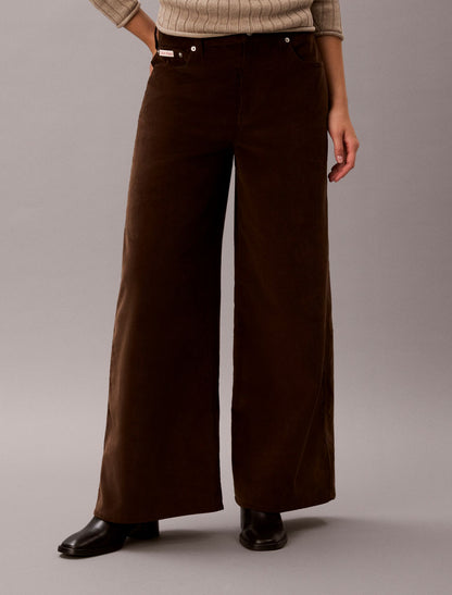 Corduroy Wide Leg Pants - Calvin Klein Women