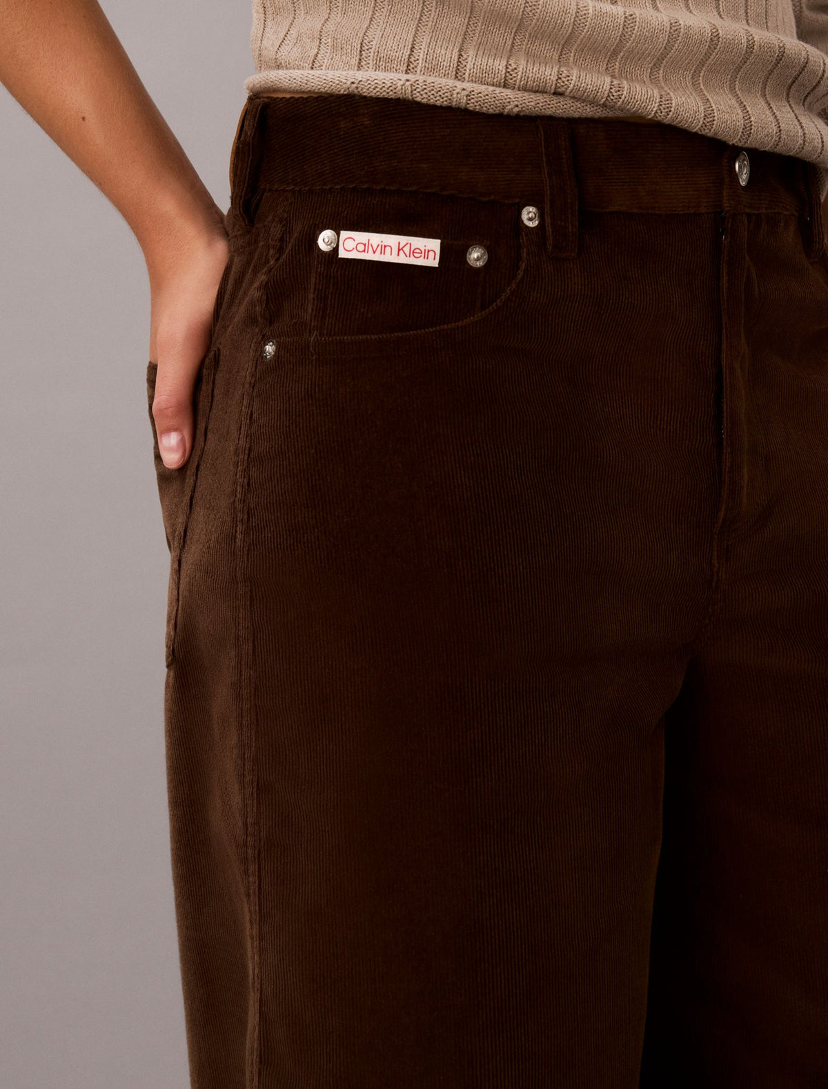 Corduroy Wide Leg Pants - Calvin Klein Women