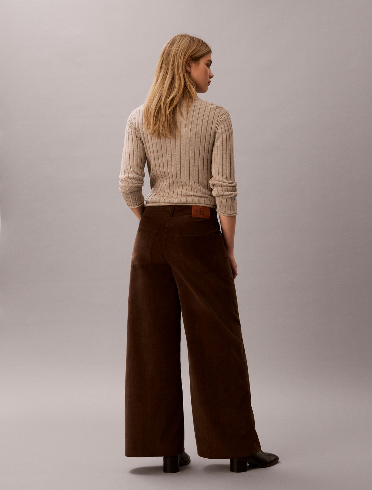 Corduroy Wide Leg Pants - Calvin Klein Women