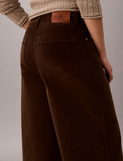 Corduroy Wide Leg Pants - Calvin Klein Women