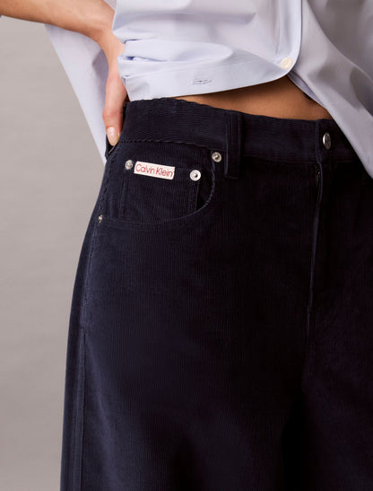 Corduroy Wide Leg Pants - Calvin Klein Women
