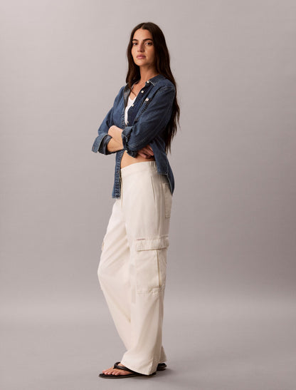 Soft Twill Cargo Pants - Calvin Klein Women