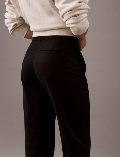 Cotton Stretch Straight Fit Chino Pants - Calvin Klein Women
