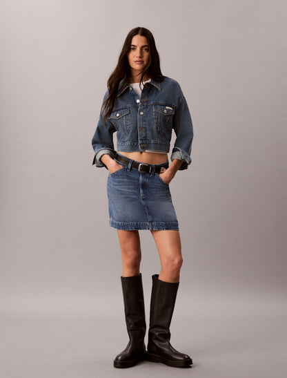 Workwear Denim Mini Skirt - Calvin Klein Women