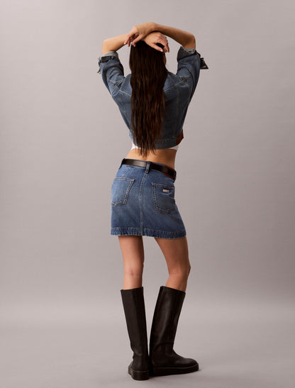Workwear Denim Mini Skirt - Calvin Klein Women