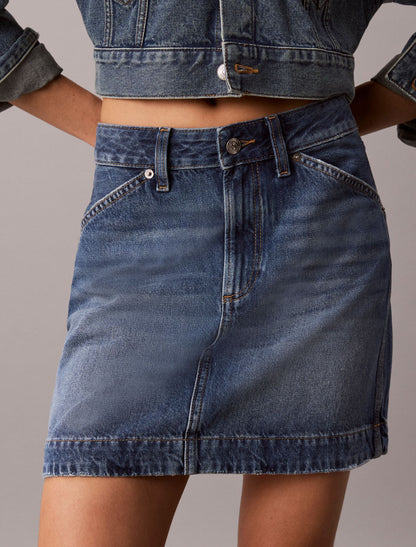 Workwear Denim Mini Skirt - Calvin Klein Women