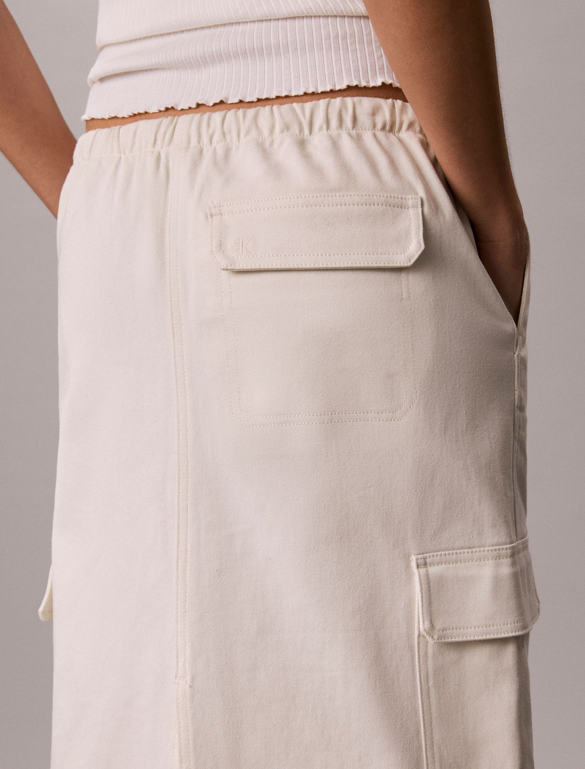 Cotton Twill Cargo Skirt - Calvin Klein Women