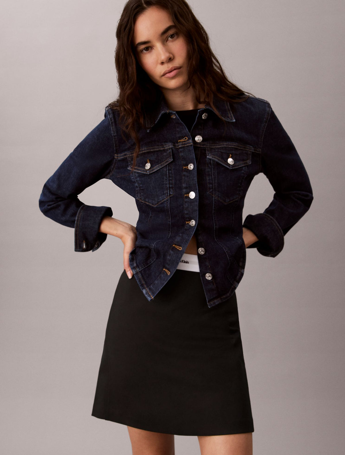 Ponte Knit Logo Waistband Mini Skirt - Calvin Klein Women