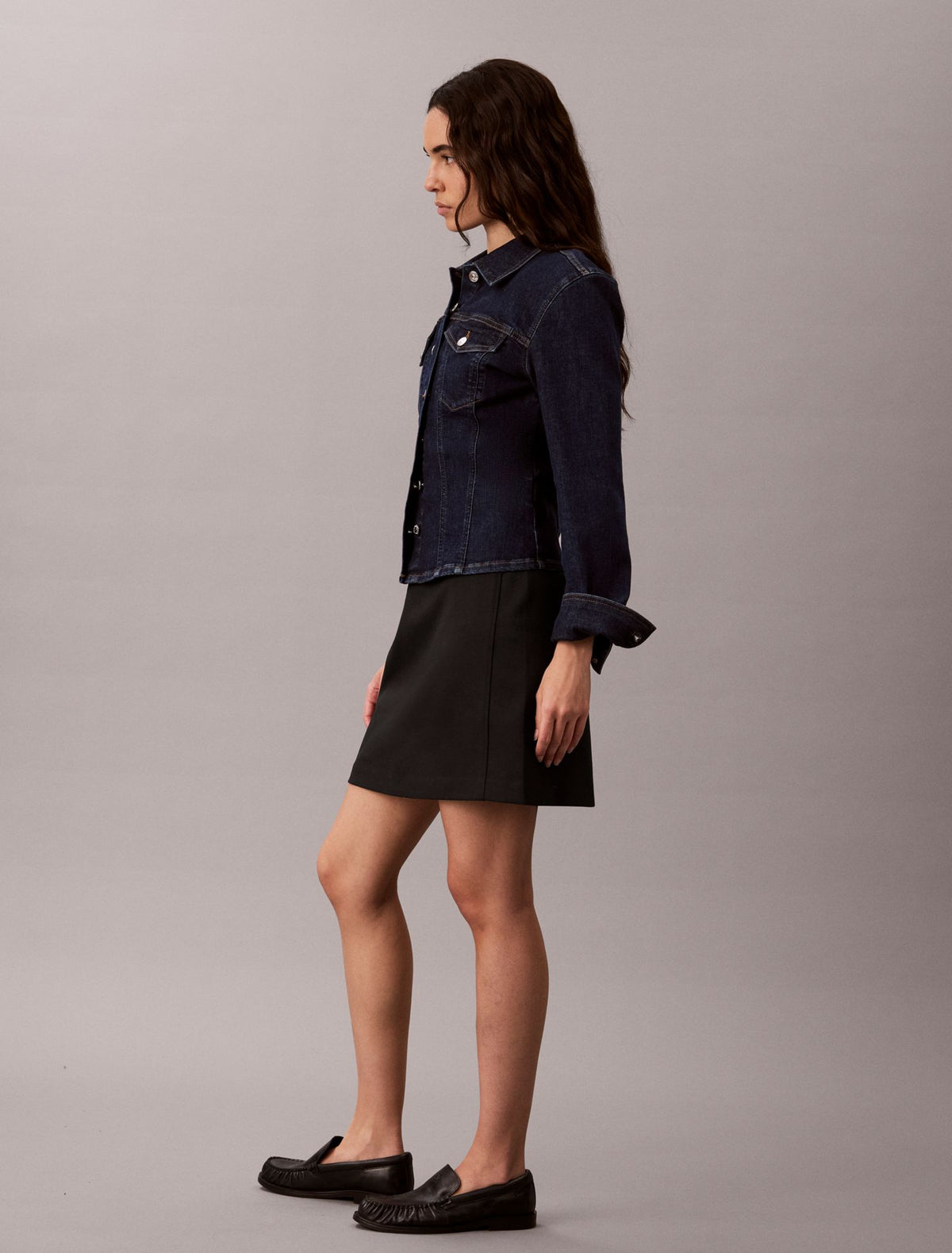 Ponte Knit Logo Waistband Mini Skirt - Calvin Klein Women