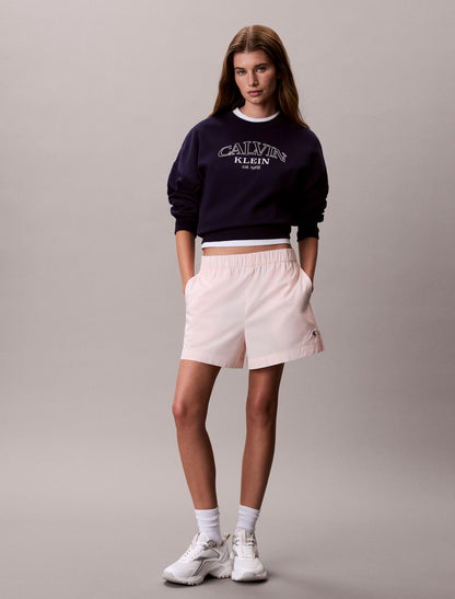 Cotton Poplin Pull-On Shorts - Calvin Klein Women