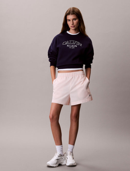 Cotton Poplin Pull-On Shorts - Calvin Klein Women