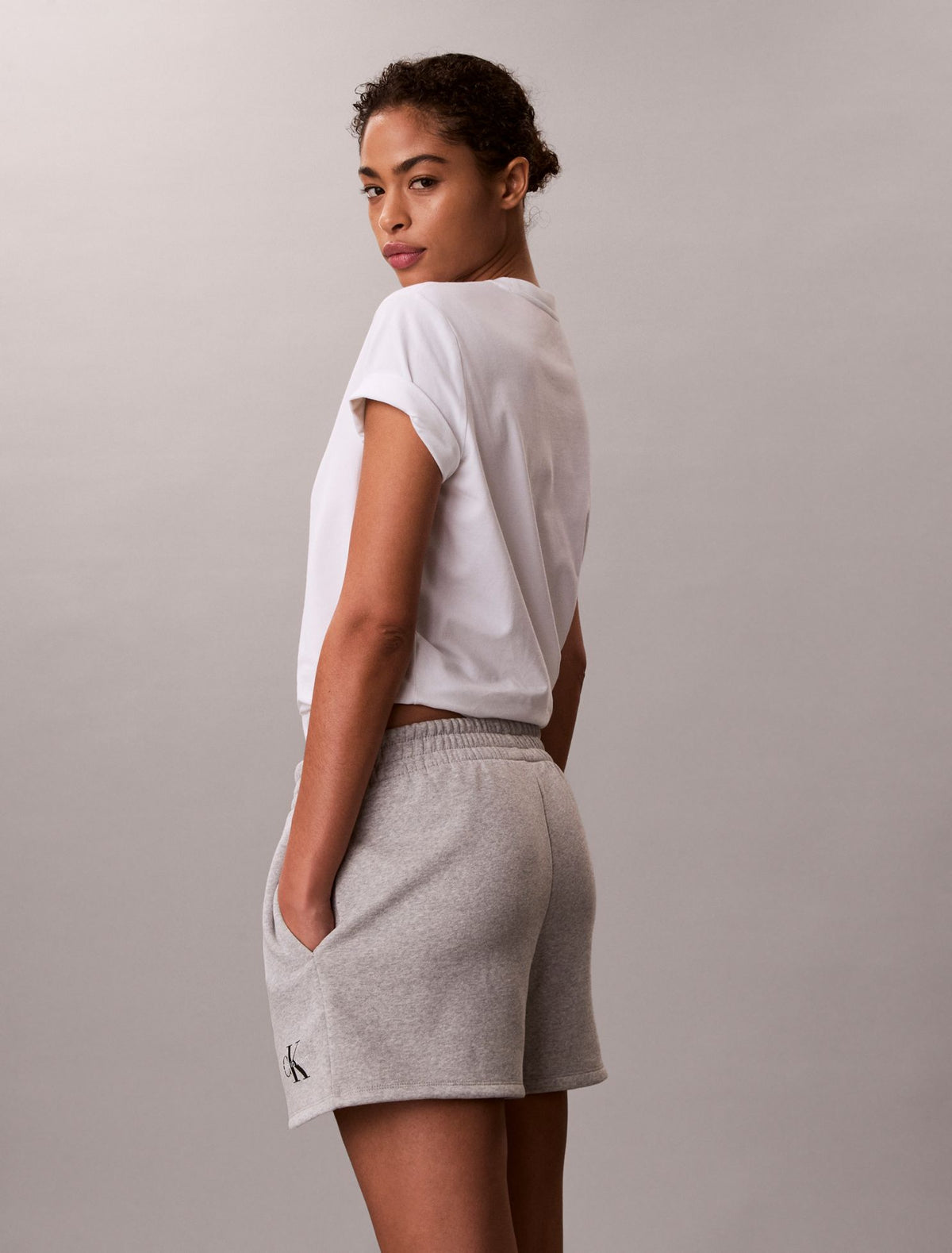 Monologo Fleece Pull-On Shorts - Calvin Klein Women