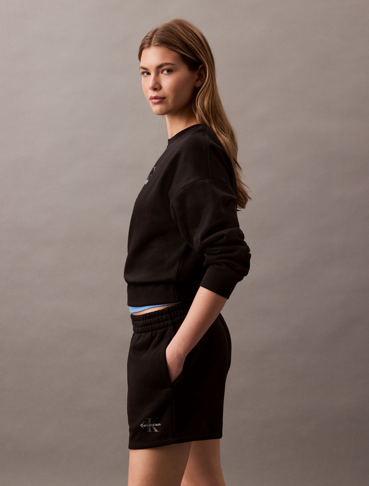 Monologo Fleece Pull-On Shorts - Calvin Klein Women
