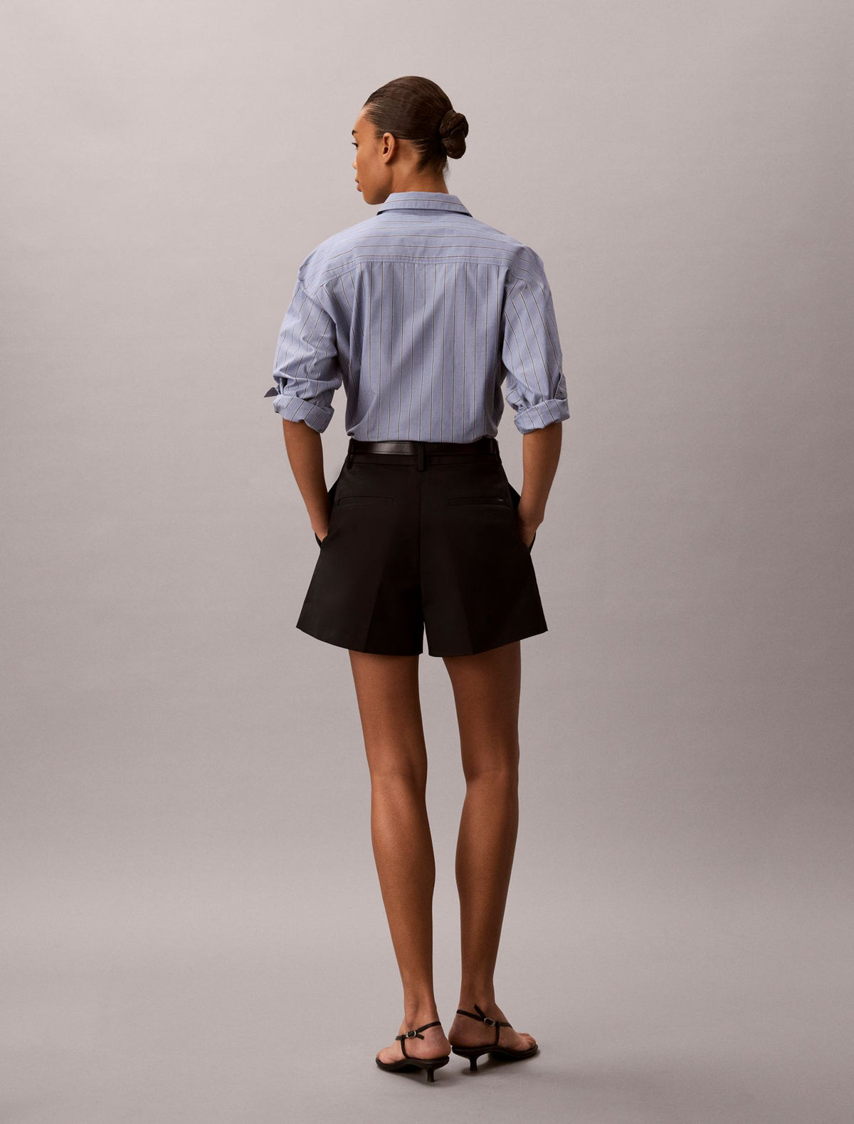 Cotton Stretch Chino Shorts - Calvin Klein Women