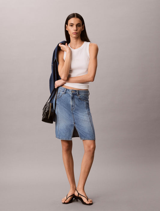 Workwear Denim Midi Skirt - Calvin Klein Women