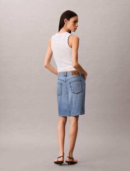 Workwear Denim Midi Skirt - Calvin Klein Women