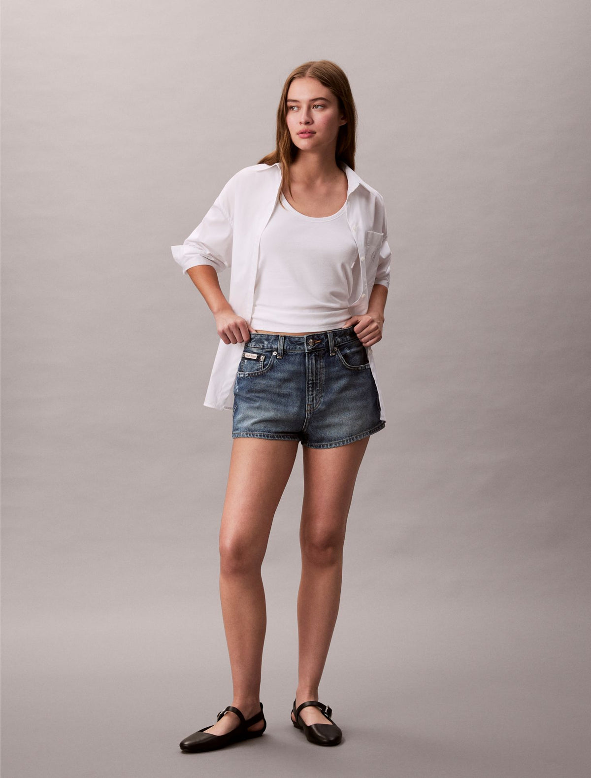 Denim Mini Shorts - Calvin Klein Women