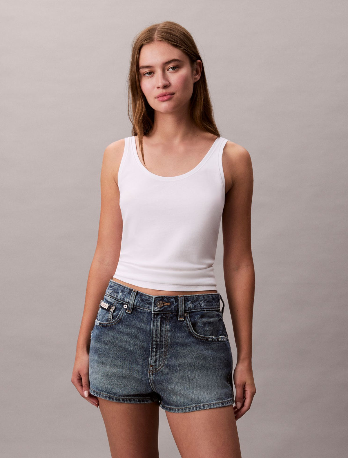Denim Mini Shorts - Calvin Klein Women