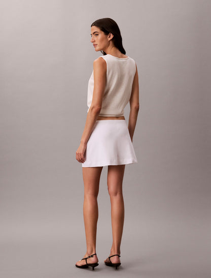 Linen Blend Mini Skort - Calvin Klein Women