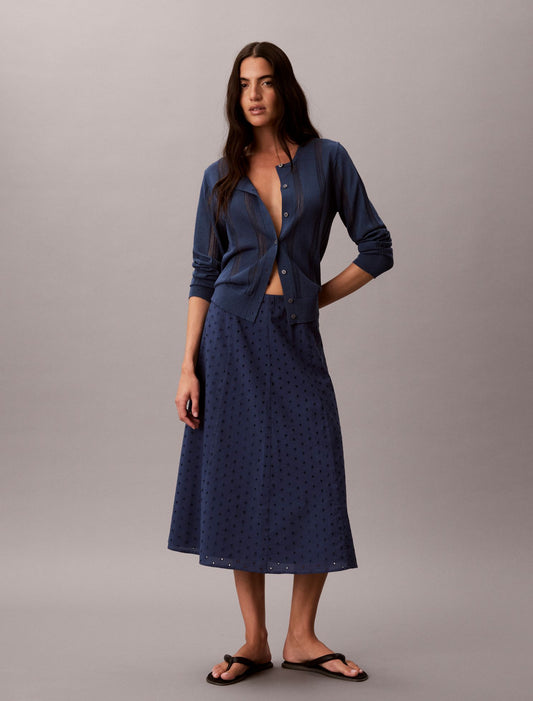 Broderie Midi Skirt - Calvin Klein Women
