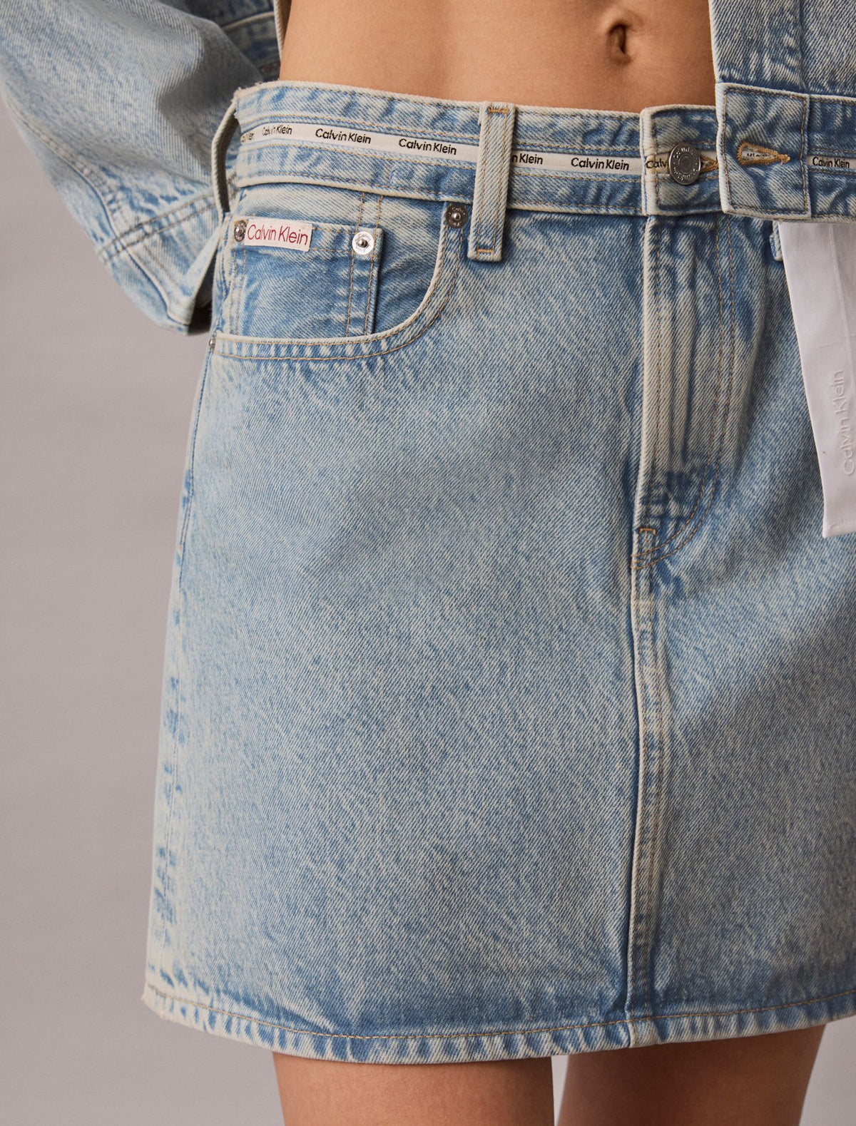 Denim Logo Mini Skirt - Calvin Klein Women