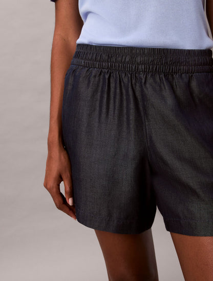 Denim Pull-On Shorts - Calvin Klein Women