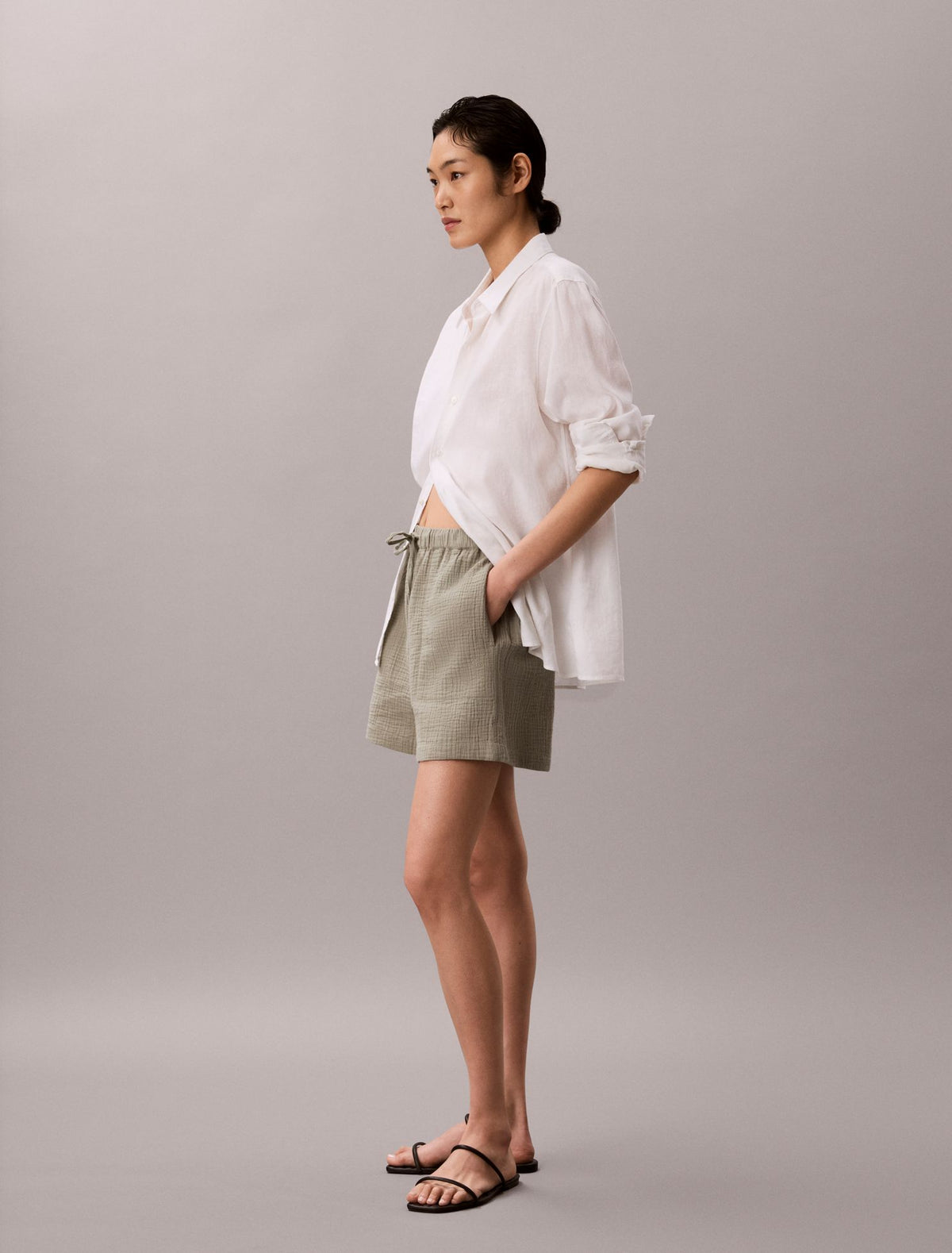 Double Gauze Pull-On Shorts - Calvin Klein Women