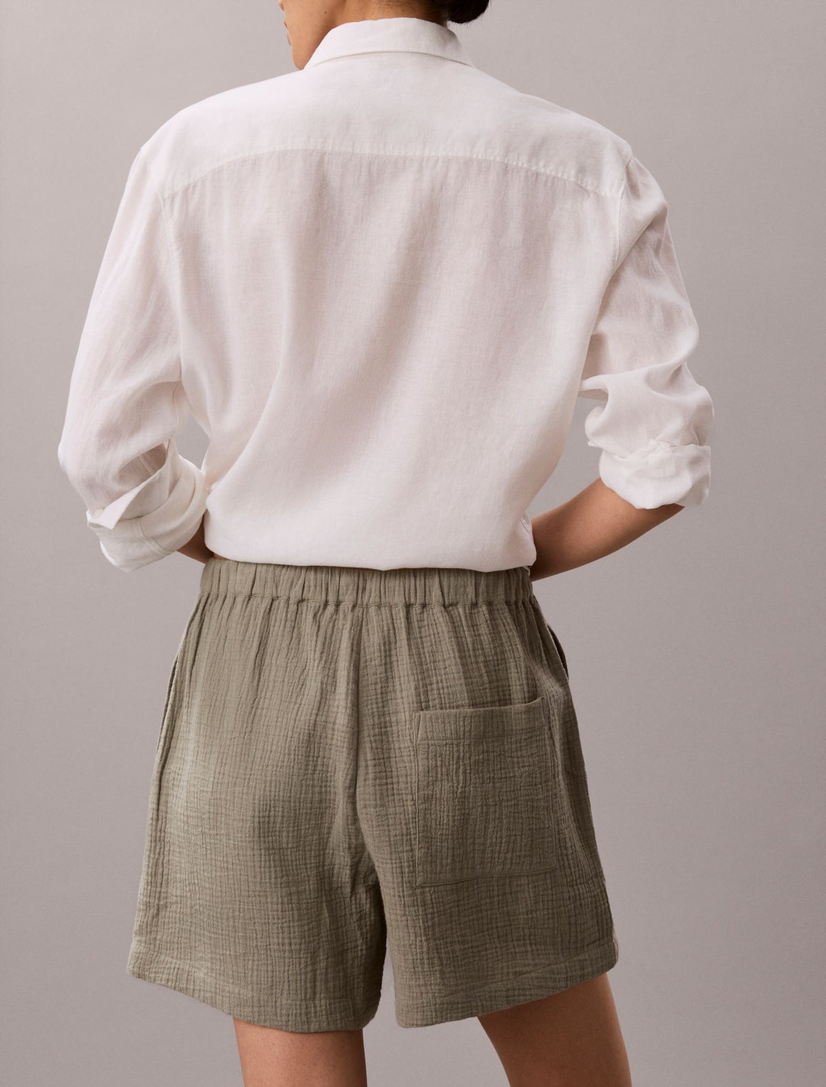 Double Gauze Pull-On Shorts - Calvin Klein Women