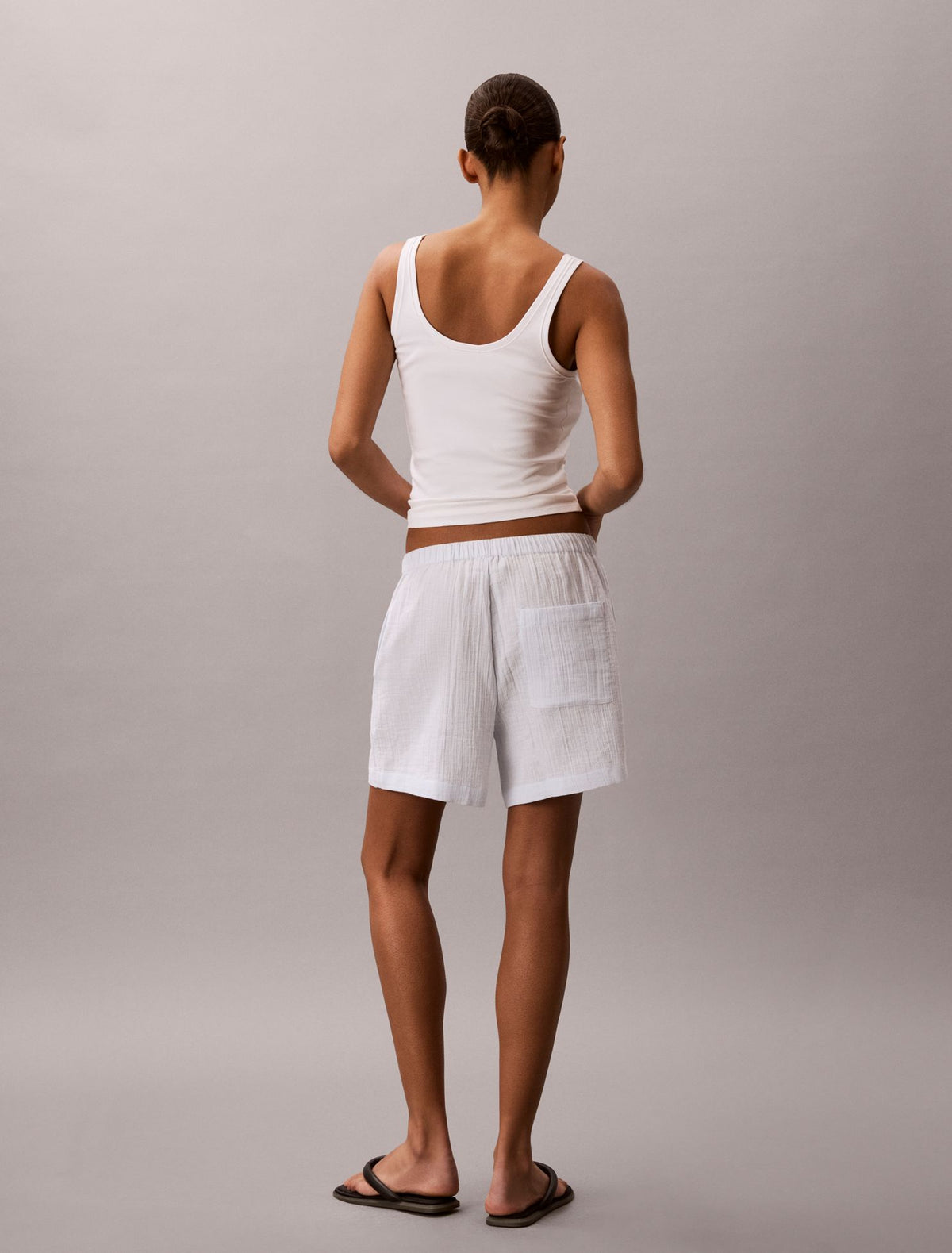 Double Gauze Pull-On Shorts - Calvin Klein Women