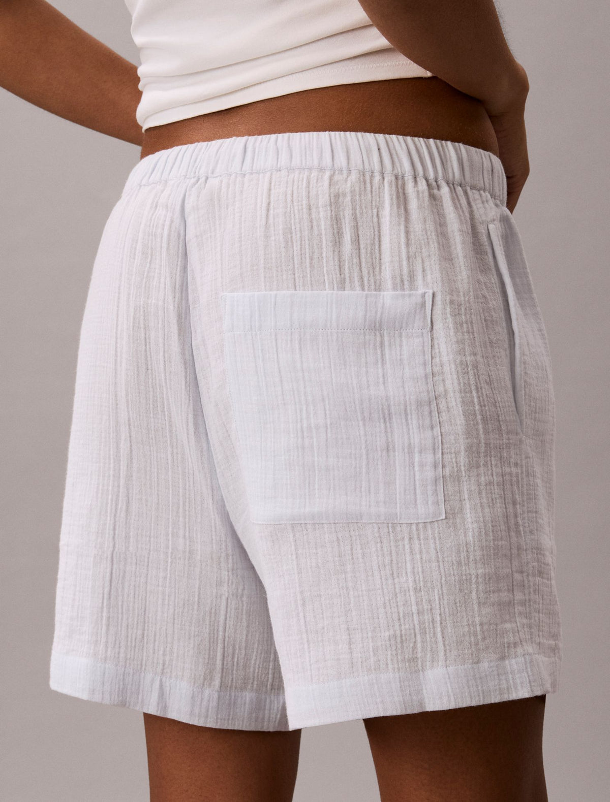 Double Gauze Pull-On Shorts - Calvin Klein Women