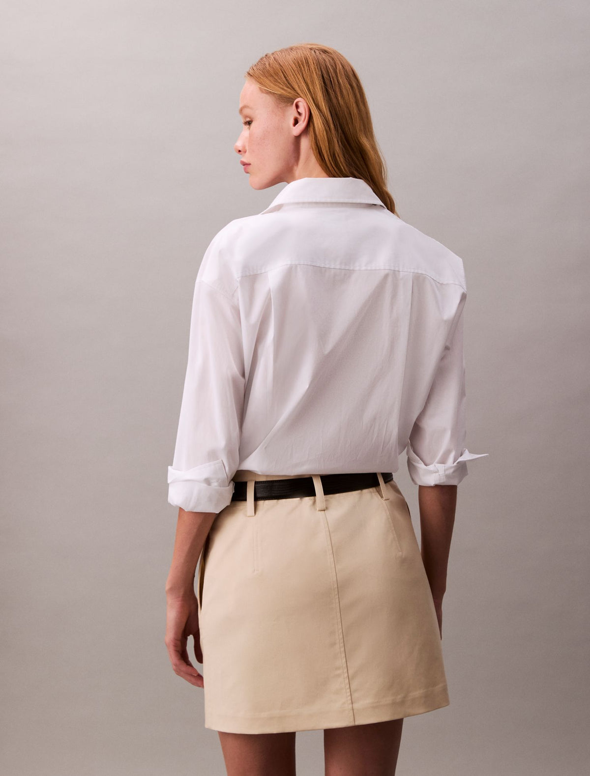 Cotton Chino Mini Skirt - Calvin Klein Women