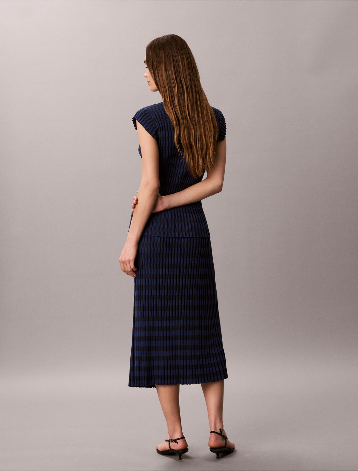 Tech Knit Checkered Rib Skirt - Calvin Klein Women
