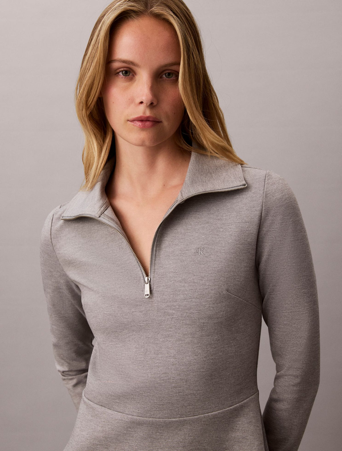 Interlock Half Zip Dress - Calvin Klein Women