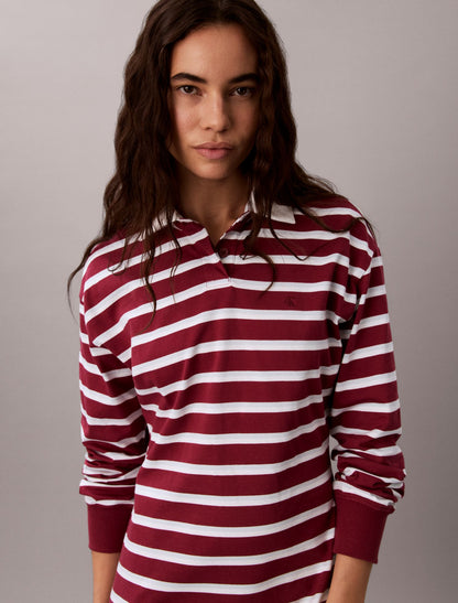 Striped Rugby Polo Mini Dress - Calvin Klein Women