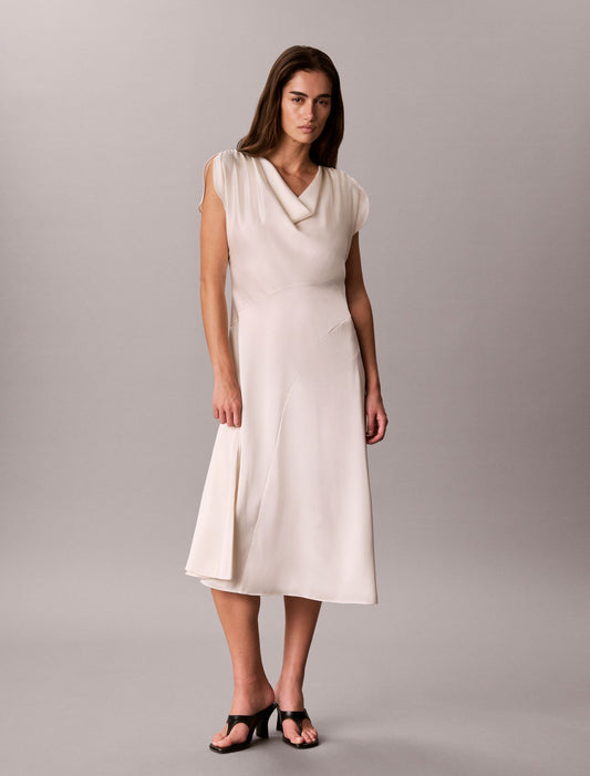 Hammered Satin Midi Dress - Calvin Klein Women