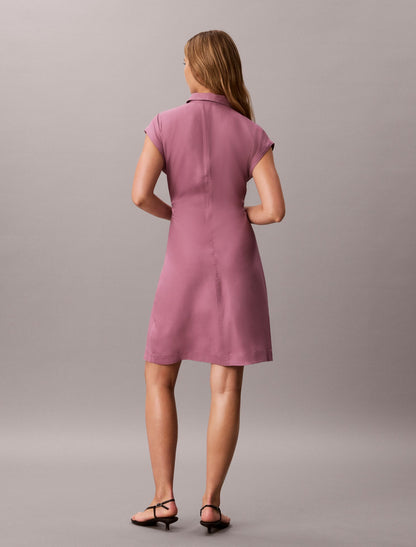 Pleated Lyocell Shirt Dress - Calvin Klein Women