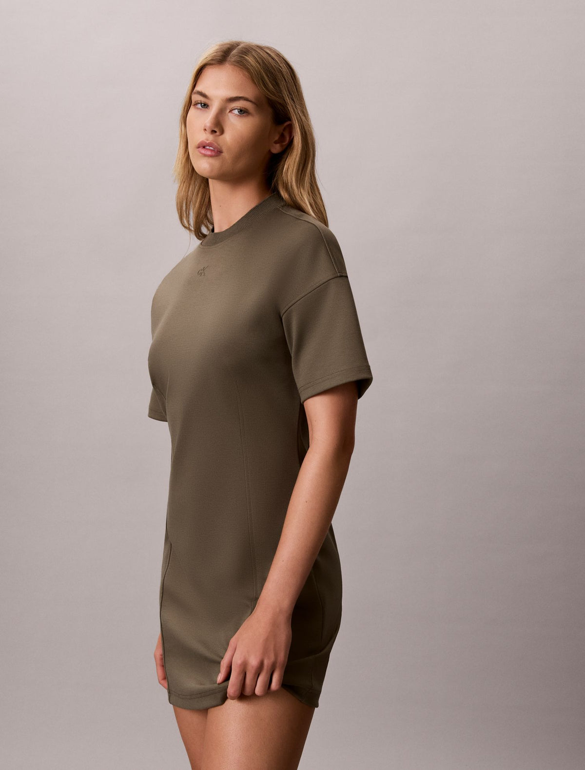 Monogram Mini Sweatshirt Dress - Calvin Klein Women