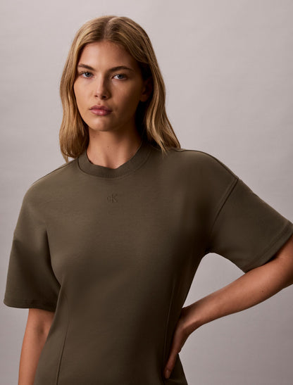 Monogram Mini Sweatshirt Dress - Calvin Klein Women