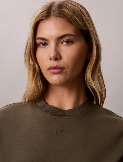 Monogram Mini Sweatshirt Dress - Calvin Klein Women