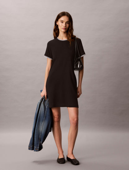 Tipping Stripe T-Shirt Dress - Calvin Klein Women