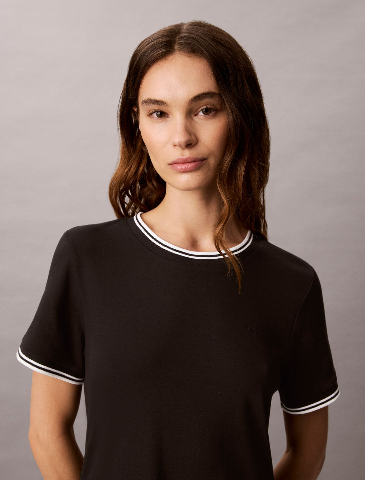Tipping Stripe T-Shirt Dress - Calvin Klein Women