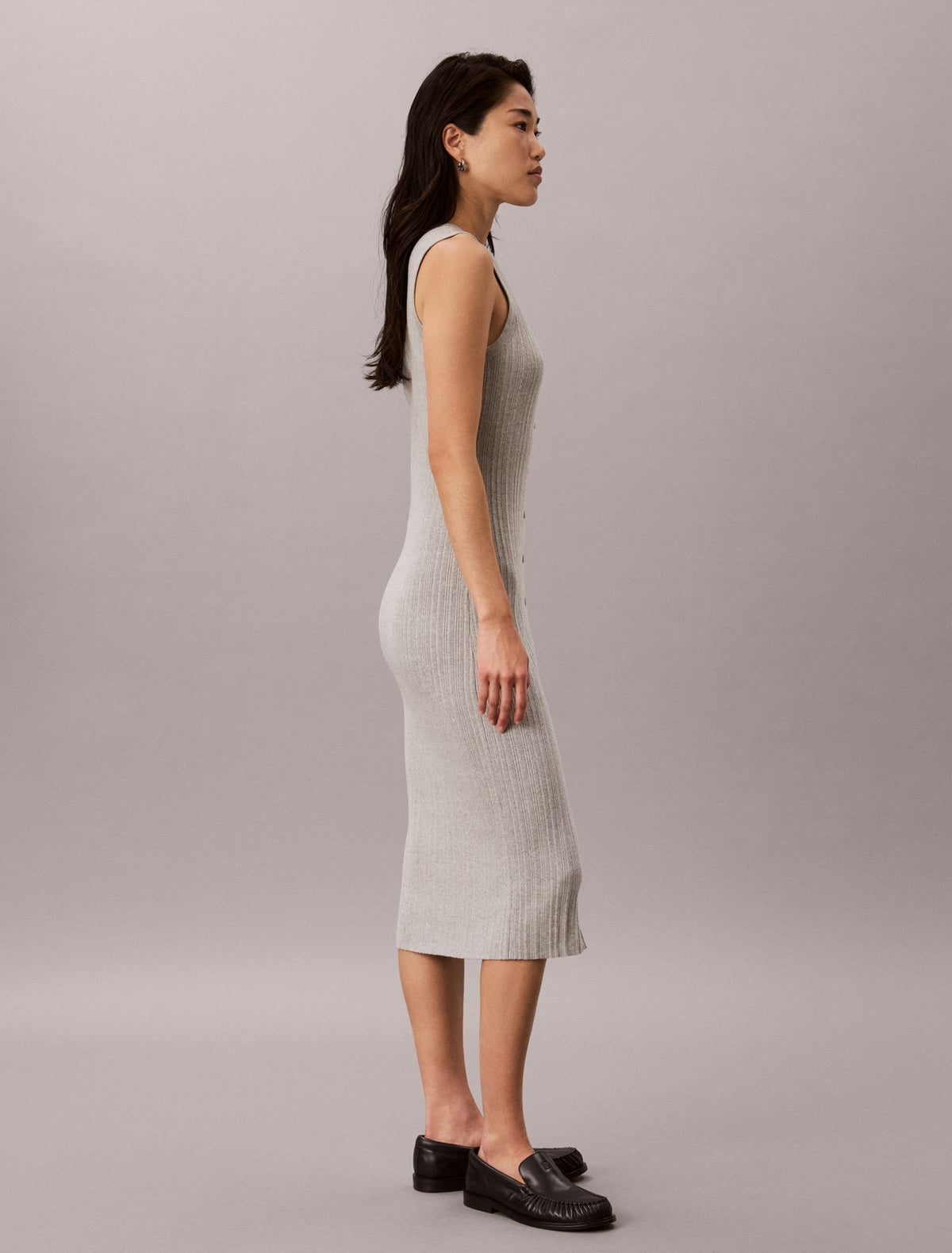 Smooth Cotton Midi Dress - Calvin Klein Women