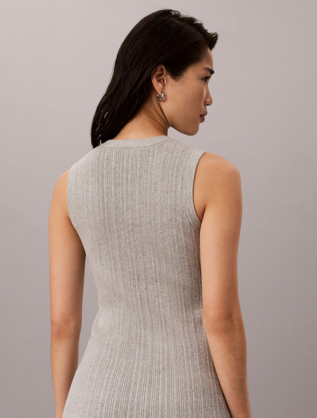 Smooth Cotton Midi Dress - Calvin Klein Women