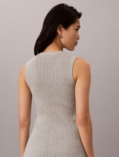 Smooth Cotton Midi Dress - Calvin Klein Women