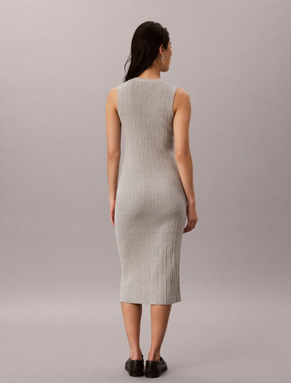 Smooth Cotton Midi Dress - Calvin Klein Women