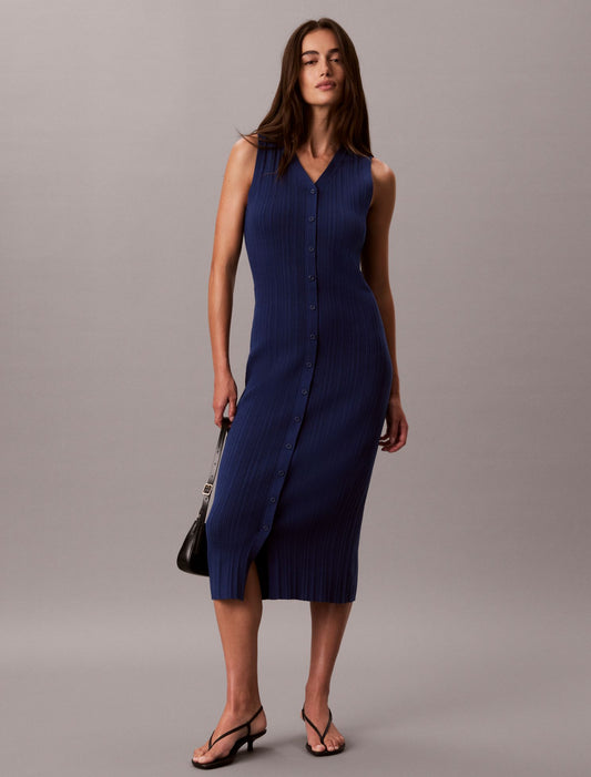 Smooth Cotton Midi Dress - Calvin Klein Women