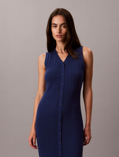 Smooth Cotton Midi Dress - Calvin Klein Women